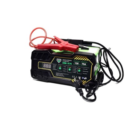 Пуско-зарядний пристрій, 12-24V, 12A 75A/12V (старт) цифрова панель LED