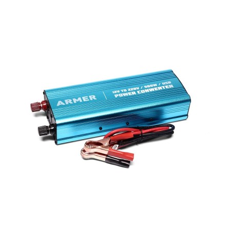 Перетворювач напруги 12V-220V/900W/USB/мод.хвиля ARMER