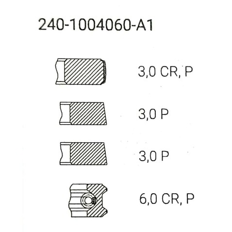 240-1004060-А Кільця поршневі МТЗ, ЮМЗ Д-240, Д-243, Д-65 110 мм комплект BUZULUK Чехія фото від Мотор-Агро Харків Україна