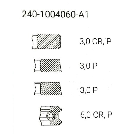 240-1004060-А Кільця поршневі МТЗ, ЮМЗ Д-240, Д-243, Д-65 110 мм комплект BUZULUK Чехія фото від Мотор-Агро Харків Україна