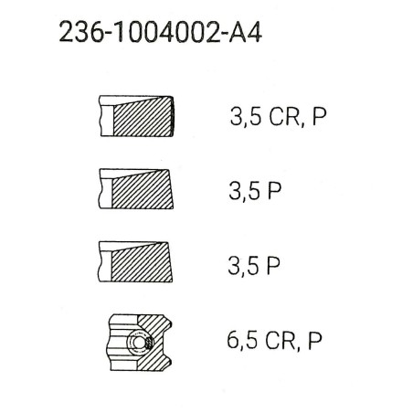 236-1004002-А4 Кільця поршневі ЯМЗ-236, ЯМЗ-238, СМД-60 (130 мм) поршнекомплект BUZULUK Чехія 236-1004002-А4 фото від Мотор-Агро 236-1004002-А4 Кільця поршневі ЯМЗ-236, ЯМЗ-238, СМД-60 (130 мм) поршнекомплект BUZULUK Чехія 236-1004002-А4 фото від Мотор-Агро