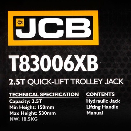 Домкрат підкатний гідравлічний 2,5т JCB-T83006XB