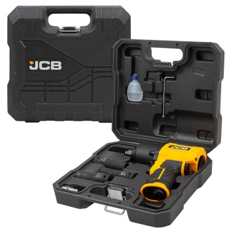 Гайковерт пневматичний 1/2", 1450 NM JCB-RP9510 KIT з комплектом головок (17, 19, 21 мм)