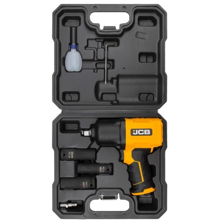 Гайковерт пневматичний 1/2", 1450 NM JCB-RP9510 KIT з комплектом головок (17, 19, 21 мм)