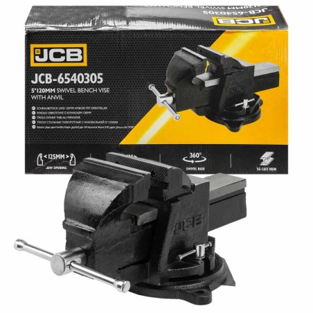 Лещата сталеві поворотні з ковадлом 5"-125 мм. JCB-6540305