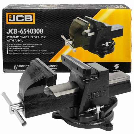 Лещата сталеві поворотні з ковадлом 8"-200 мм. JCB-6540308