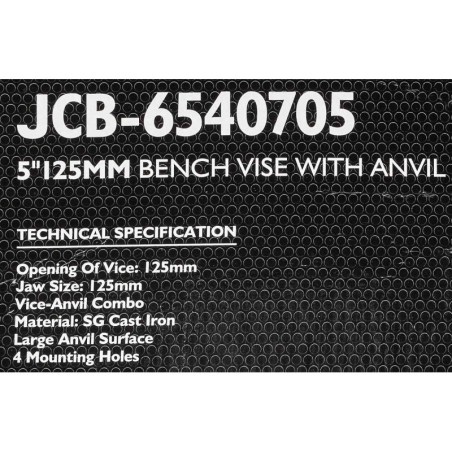 Лещата сталеві з ковадлом 5"-125 мм. JCB-6540705