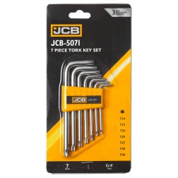 Haбіp Г-oбp. ключів TORX T10H-T40H 7шт JCB-5071