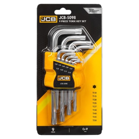 Haбіp Г-oбp. ключів TORX T10H-T50H 9шт JCB-5098