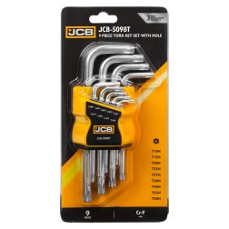 Haбіp Г-oбp. ключів TORX T10H-T50H з отвором 9шт JCB-5098T