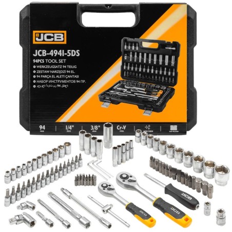 Набір інструментів 94 од. 1/4", 3/8" (6-гр.) (4-22мм) JCB-4941-5DS