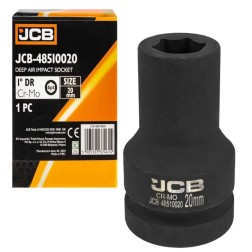 Головка ударна глибока 1" 20мм (6-гранна) JCB-48510020