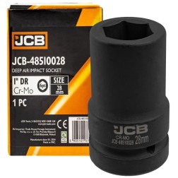 Головка ударна глибока 1" 28мм (6-гранна) JCB-48510028