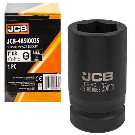 Головка ударна глибока 1" 35мм (6-гранна) JCB-48510035