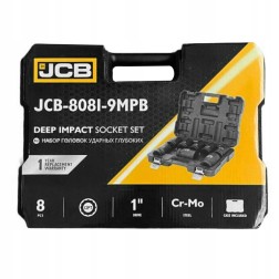 JCB-8081-9MPB Набір головок ударних глибоких 8 од. 1'' (12-гр.) JCB-8081-9MPB фото від Мотор-Агро Харків Україна