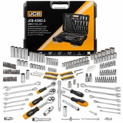 JCB-42182-5 Набір інструменту комбінований 218 од. 1/4", 3/8", 1/2" (6-гр.) (4-22 мм) JCB-42182-5 фото від Мотор-Агро Харків Укр