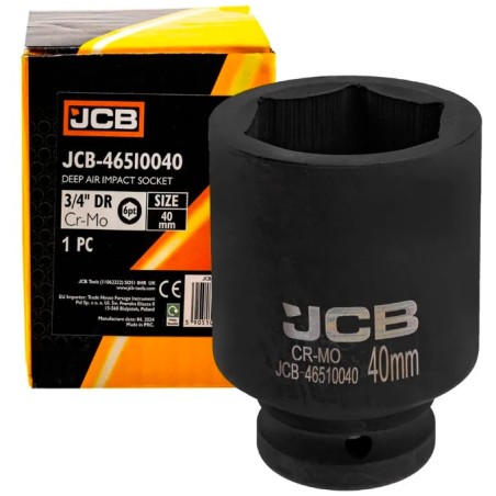 Головка торцева ударна глибока 3/4" 40 мм (6-гранна) JCB-46510040