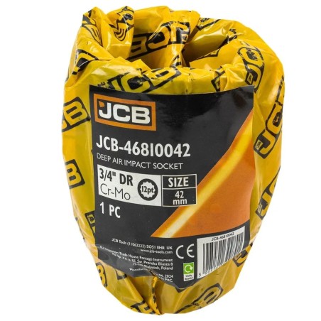Головка торцева ударна глибока 3/4" 42 мм (12-гранна) JCB-46810042