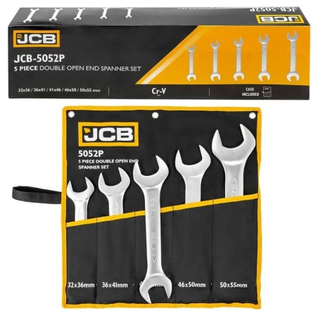 Набір розрізних накидних ключів в чохлі, (32-55 мм) 5 од. JCB-5052P