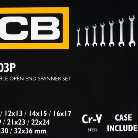 Набір рожково-накидних ключів в чохлі, (8-36 мм), 10 од. JCB-5103P