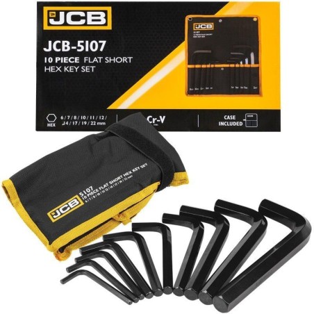 ➤ Haбіp Г-подіб. ключів HEX 10 од. (6-22 мм) в чохлі JCB-5107 60960