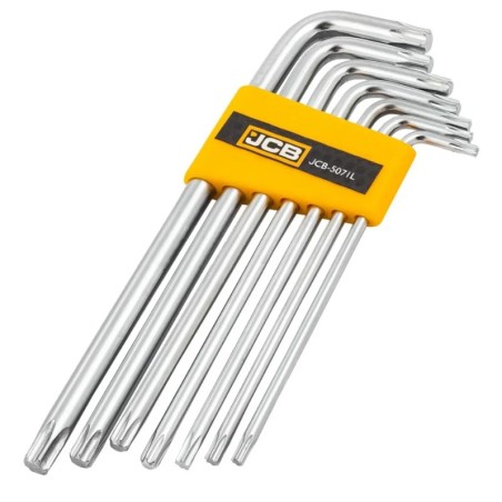 ➤ Haбіp Г-подіб. ключів подовжених з отвором TORX 7 од. (T10H-T40H) JCB-5071TL 60962