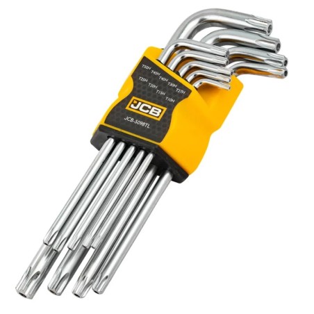 ➤ Haбіp Г-подіб. ключів подовжених з отвором TORX 9 од. (T10H-T50H) JCB-5098TL 60964