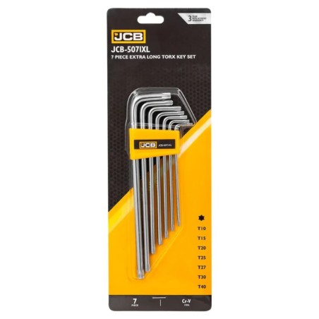 ➤ Haбіp Г-подіб. ключів екстра довгих TORX 7 од. (T10-T40) JCB-5071XL 60965
