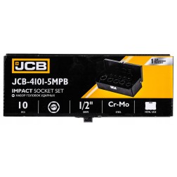 ➤ Набір головок ударних в металевому кейсі 10 од. 1/2" (6-гр.) JCB-4101-5MPB 61356