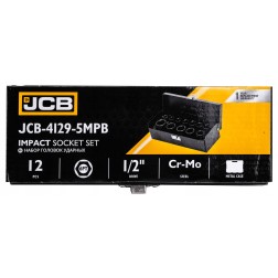 61358 Набір головок ударних в металевому кейсі 12 од. 1/2" (6-гр.) JCB-4129-5MPB фото від Мотор-Агро Харків Україна