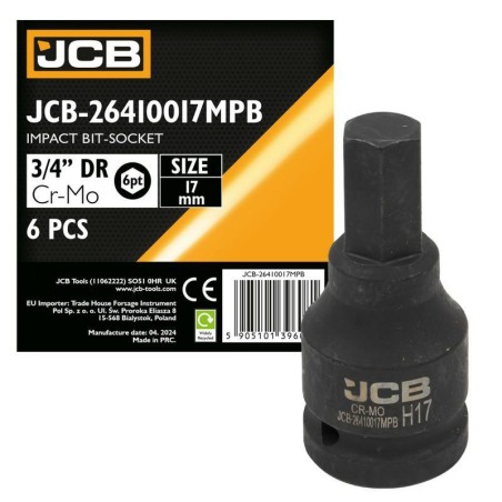 Головка-біта ударна HEX 3/4" 17 мм JCB-26410017MPB