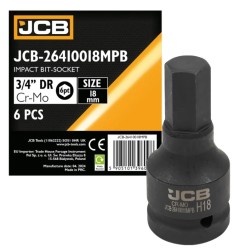 Головка-біта ударна HEX 3/4" 18 мм JCB-26410018MPB