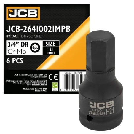 Головка-біта ударна HEX 3/4" 21 мм JCB-26410021MPB