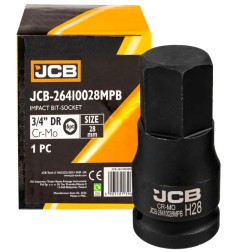 Головка-біта ударна HEX 3/4" 28 мм JCB-26410028MPB
