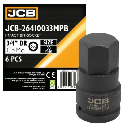 Головка-біта ударна HEX 3/4" 33 мм JCB-26410033MPB
