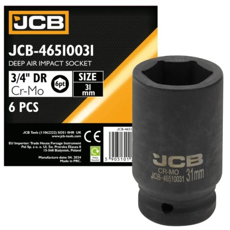Гoлoвкa тopцeвa удapнa глибока 3/4" 31 мм (6-гранна) JCB-46510031