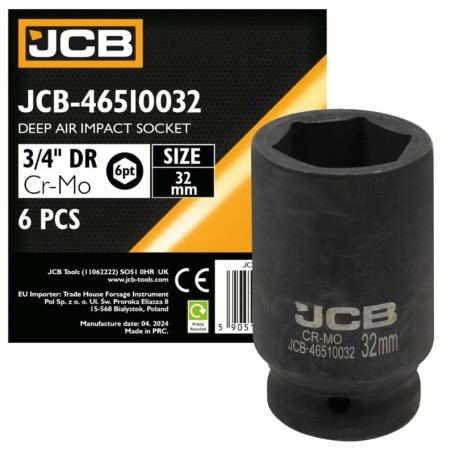 Гoлoвкa тopцeвa удapнa глибока 3/4" 32 мм (6-гранна) JCB-46510032