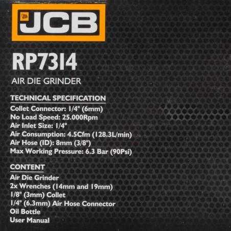 Пневматична зачисна машинка 1/4" JCB-RP7314