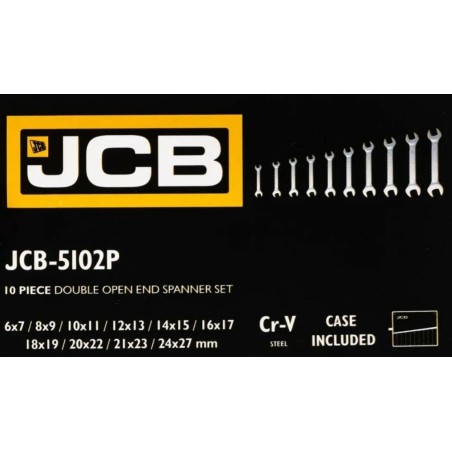 Набір рожкових ключів в чохлі 10 од. (6-27 мм) JCB-5102P