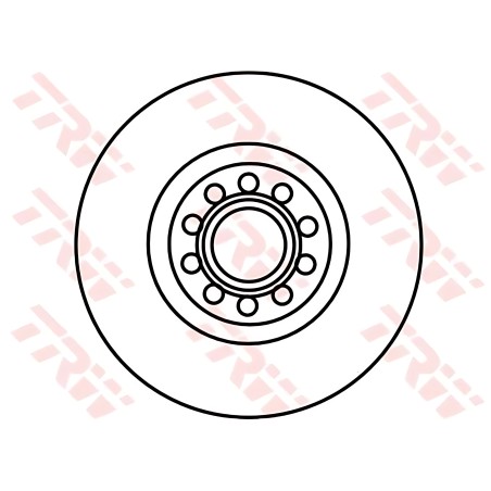 ➤ Диск гальмівний AUDI A4, A6, SKODA SUPERB, VW PASSAT, передн. вент. (вир-во TRW) DF4262S
