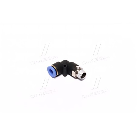 SPL06-01 З'єднання цангове для шлангів PU/PR (Г-обр., шланг - зовніш. різьблення) 6ммX1/8"(AIRKRAFT фото від Мотор-Агро Харків У
