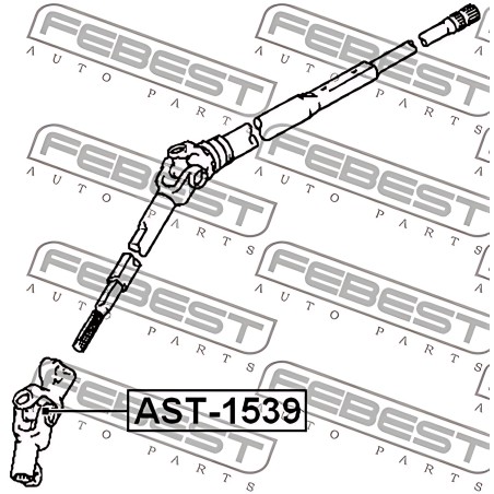 AST-1539 Хрестовина кермового валу NISSAN X-TRAIL, TOYOTA COROLLA 83- (Вир-во FEBEST) фото від Мотор-Агро Харків Україна
