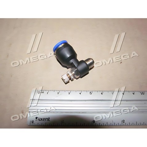 RD 08.24.91 З'єднувач пневматичний різьбовий-цанговий 1/8-10 пластик-сталь з дроселем JSC (RIDER) фото від Мотор-Агро Харків Укр