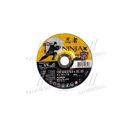 ➤ круг шліфувальний по металу тип 27 ninja тм o 150х22.23 мм t 6 мм(VIROK) 65v050