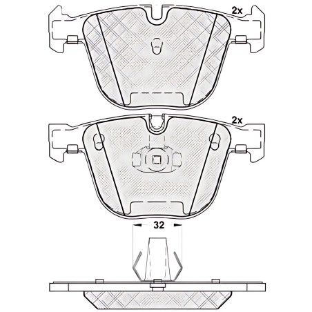 ➤ Колодка гальм. FORD Mondeo задн. (вир-во ABS) 37489