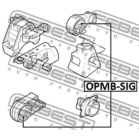 OPMB-SIG САЙЛЕНТБЛОК ПОДУШКИ ДВИГУНА OPEL VECTRA C 2002-2008 (FEBEST) фото від Мотор-Агро Харків Україна