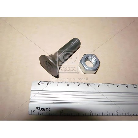 ➤ Болт 1199A М12х45 (12) потайний під квадрат DIN608 чорн. з гайкою (Unibolt) 1199A 12х45.12
