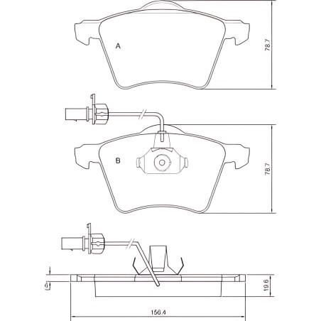 ➤ Колодка гальм. MITSUBISHI Challenger / Pajero Sport задн. (вир-во ABS) 37284