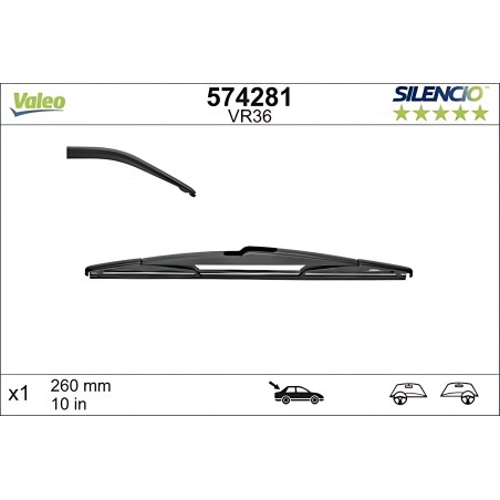 ➤ Щітка склоочисника задн. 260 мм (вир-во Valeo) 574281