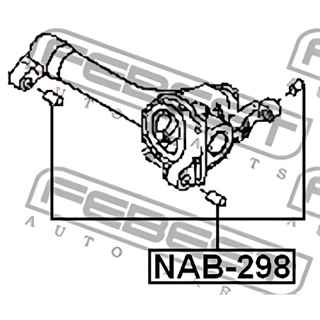 NAB-298 Сайлентблок подушки диференціалу NISSAN PATHFINDER (вир-во FEBEST) фото від Мотор-Агро Харків Україна